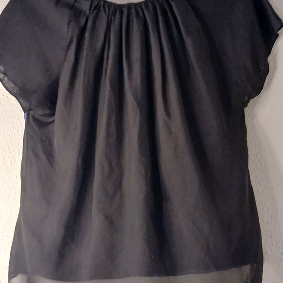 Elegant Blue and‎ Black Women's Top - Picture 4 of 4